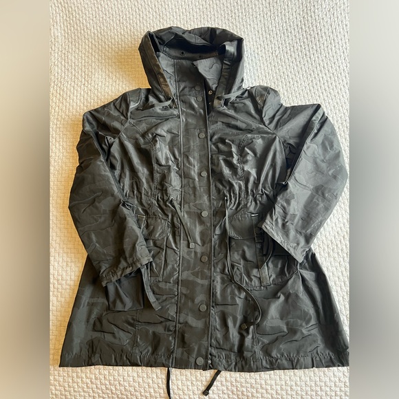 Blanc Noir Camo Anorak Black Women’s Coat Size XL $200 MSRP - Picture 1 of 10
